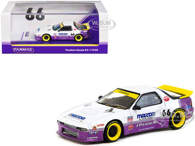 Mazda RX-7 FC3S Pandem RHD (Right Hand Drive) 66 White and Purple with Graphics \