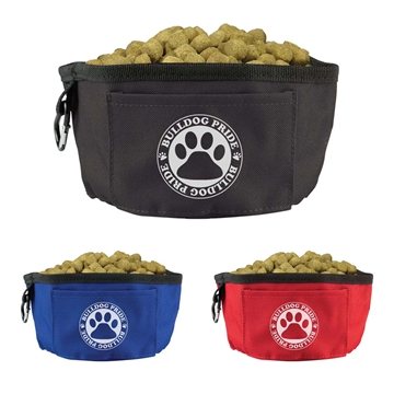 150 Customized Folding Dog Bowl - Portable & Leash Clip