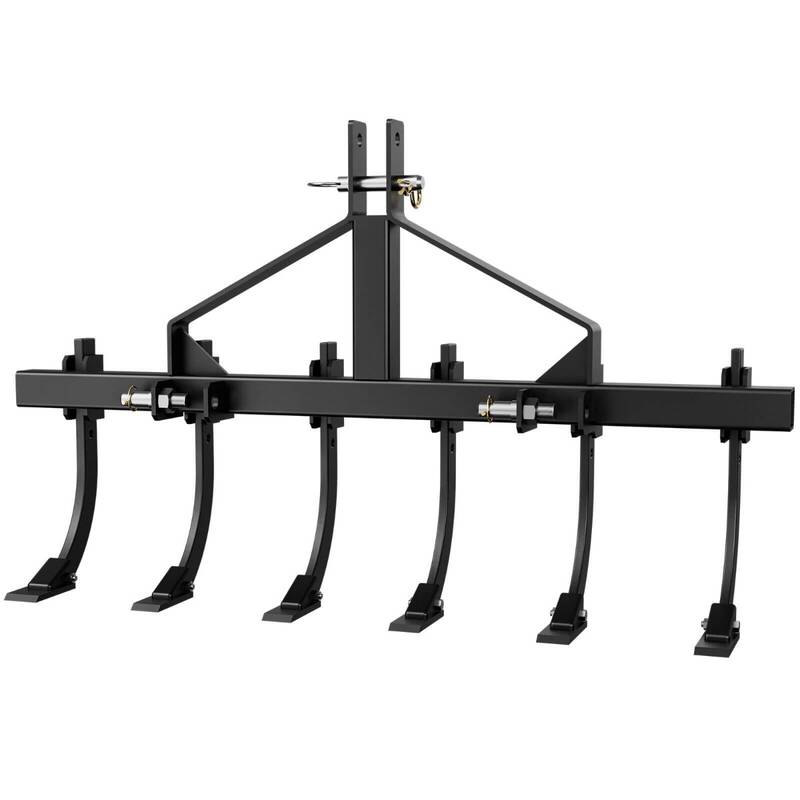 YITAMOTOR® Detachable Scarifier Cultivator W/ 6 Shank & Mount Brackets for CAT-0 & Cat 1