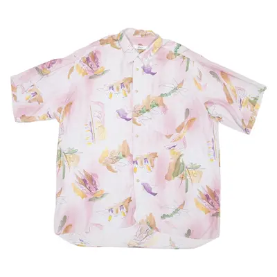Mens Shirt Pink Crazy Pattern XL