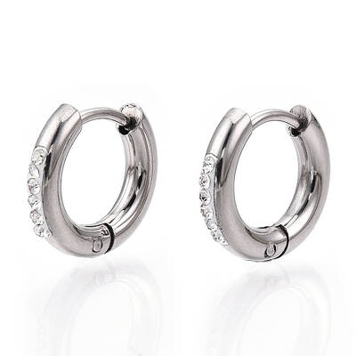 201 Stainless Steel Huggie Hoop Earrings