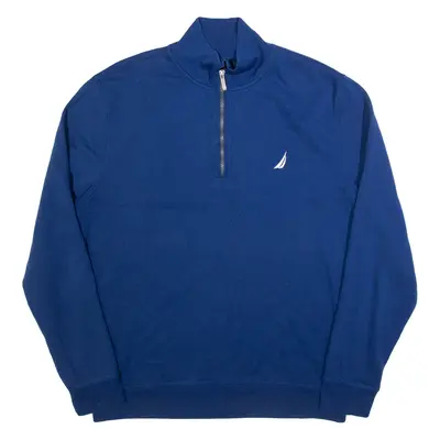 NAUTICA Mens Sweatshirt Black 1/4 Zip XL