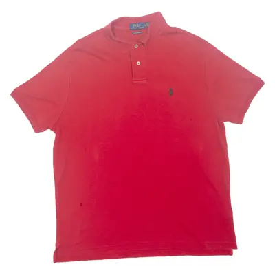POLO RALPH LAUREN Custom Slim Fit Mens Polo Shirt Red L