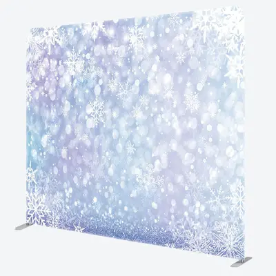 Aperturee Glittering Snowflakes Double-Sided Square Backdrop - Aperturee