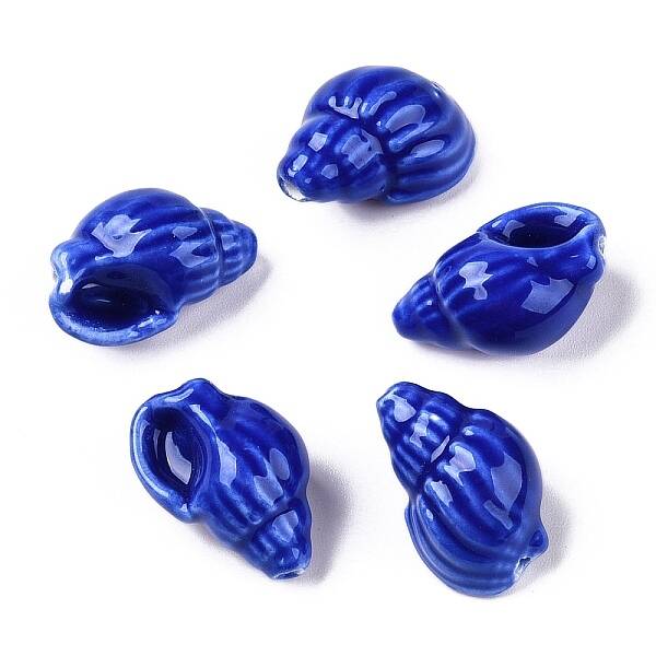 Handmade Printed Porcelain Beads Strand