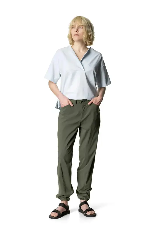 W's Wadi Pants | Color: baremark green | Size: XS