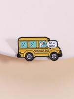 Cute Cartoon Goose & Bus Design Brooch, Fashion Brooch for Women & Men, Enamel Pin Suitable for Backpacks, Jeans, Scarves, Ha...