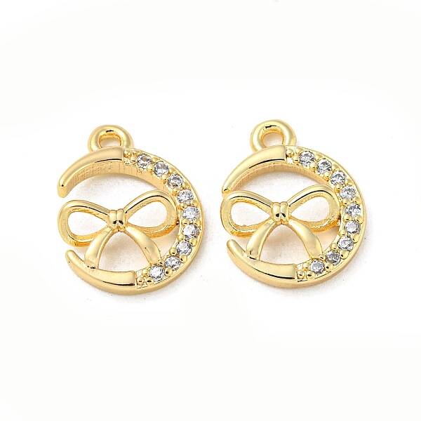 Brass Micro Pave Cubic Zirconia Charms