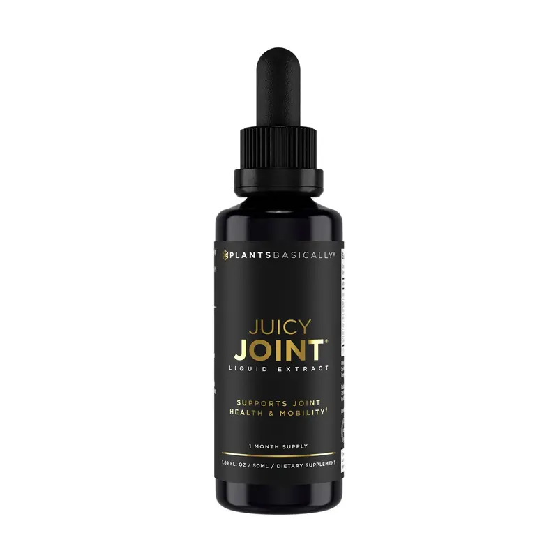 Plants Basically Juicy Joint | Daily Joint Support Supplement (30-Day Supply) | with Turmeric, Ginger, Meadowsweet, Devil’s...