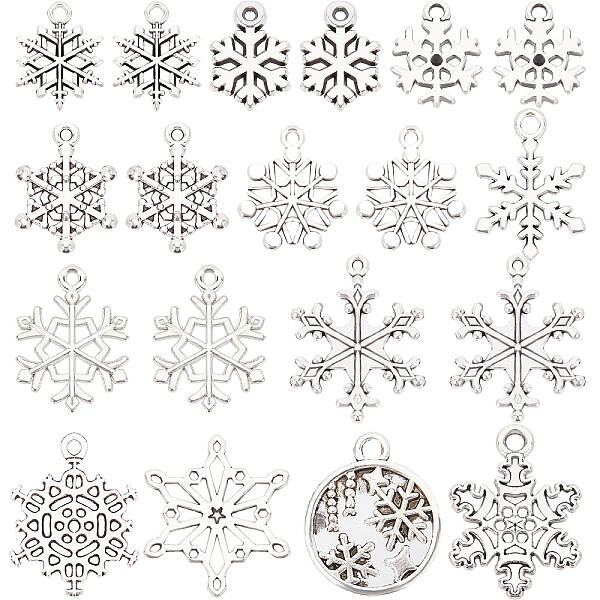 120Pcs 12 Style Tibetan Style Alloy Pendants