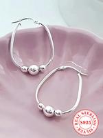 925 Sterling Silver Hoop Earrings, Fashionable Earrings for Women & Girls, Trendy All-match & Exquisite Jewelry for Birthday ...