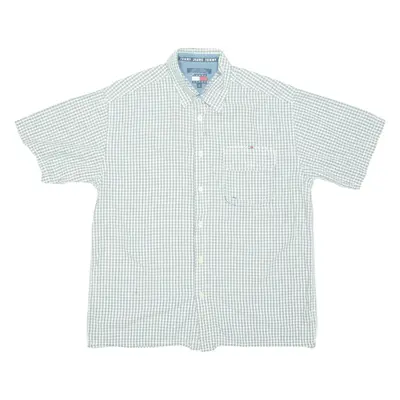 TOMMY HILFIGER Tommy Jeans Mens Shirt White Check M