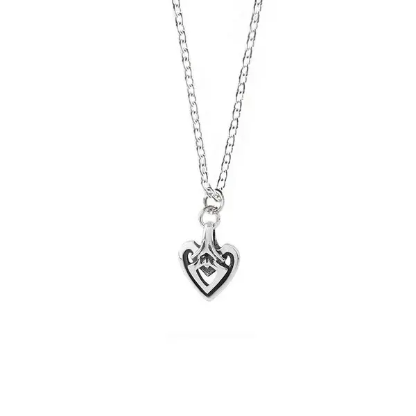 Tiny Heart Necklace Silver | Size: 18 inch + 2 in extender