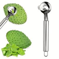 Cactus Peeler Tools, Stainless Steel Cactus Paring Knife and Peeler Spoon Long Handle Slicing Noodle Cutter with Hole for Cac...