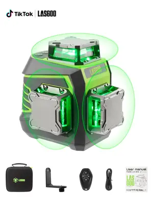 Laser LG-3Dx Level 3x 360 ° Self-Leveling , 3D Green Cross Line with Stand Laser Tool for Construction and Picture Hanging, ...