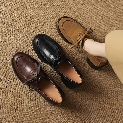 CHIKO Akuna Round Toe, Round Toe Block Heels Oxfords Shoes