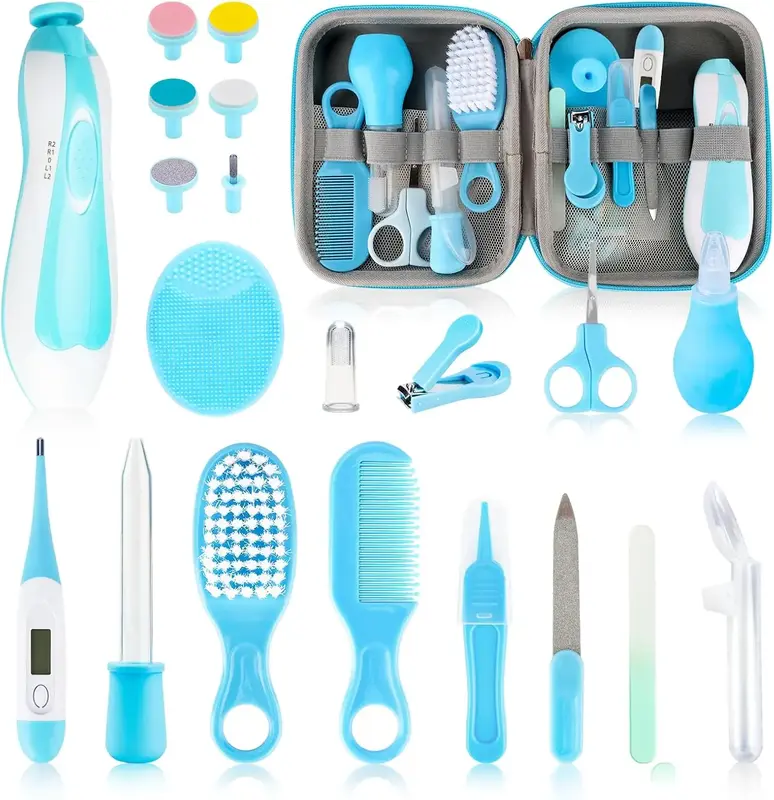 Baby Healthcare and Grooming Kit, Newborn Nursery Health Care Set with Electric Nail Trimmer for Newborn Infant Toddlers Baby...