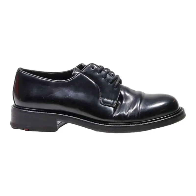 LLOYD Derby Shoes Black Leather Mens UK 8