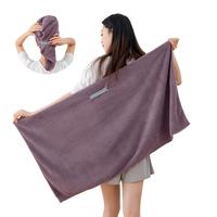 Solid Color Hair Drying Towel, 1 Count Quick Drying Hair Towel Wrap, Soft Absorbent Towel, Microfiber Hair Drying Towel with ...
