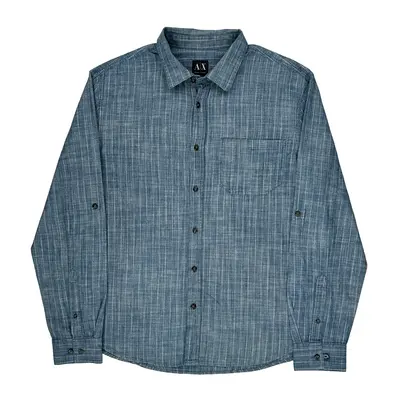 Armani Exchange Shirt - Large Blue Cotton
