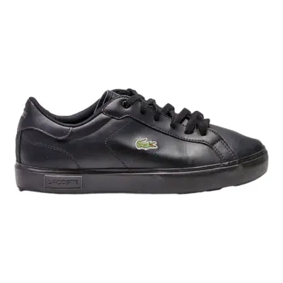 LACOSTE Sneaker Trainers Black Leather Mens UK 5