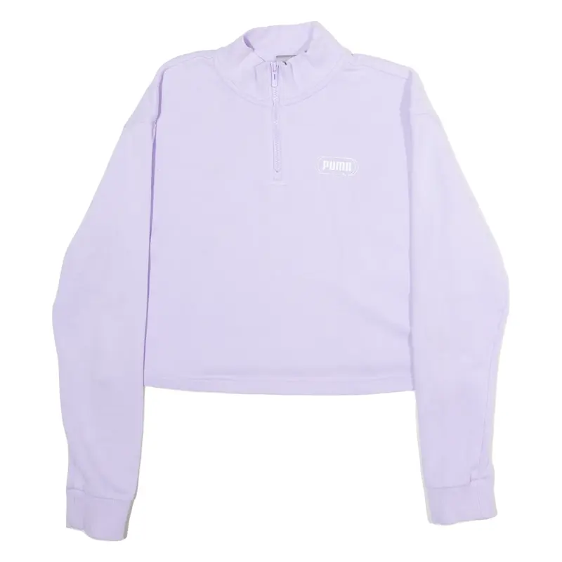 PUMA Cropped Womens Sweatshirt Purple M