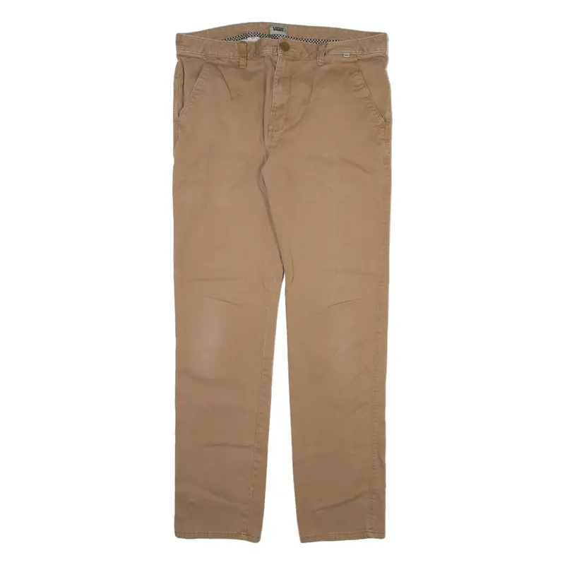 VANS Mens Trousers Brown Slim Straight W34 L31