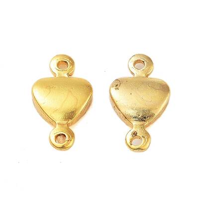 Rack Plating Brass Heart Links Connector Charms