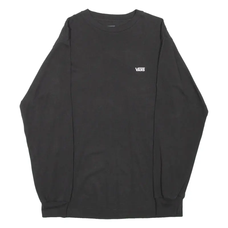 VANS Mens T-Shirt Black Long Sleeve Crew Neck S