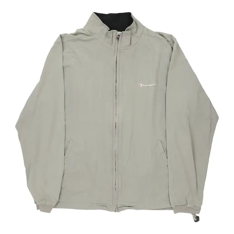 Champion Track Jacket - Large Green Cotton