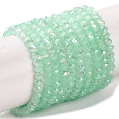 Baking Electroplate Glass Beads Strands