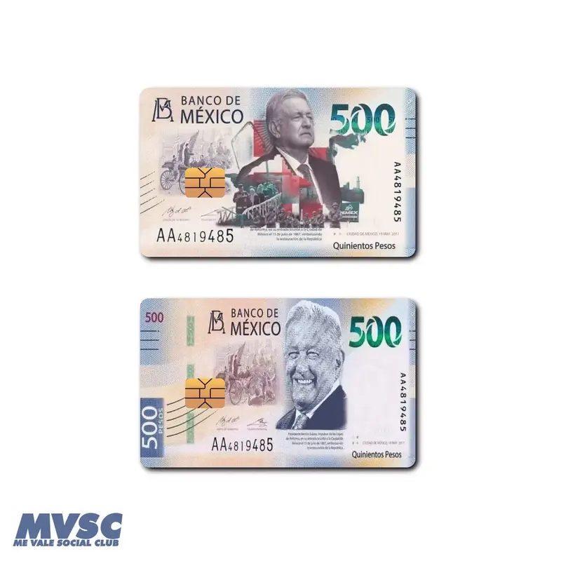 Card Skin Cover -  Billetes de 500 Pesos AMLO