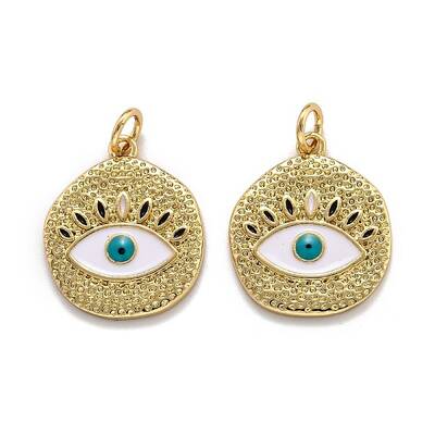 Brass Enamel Pendants