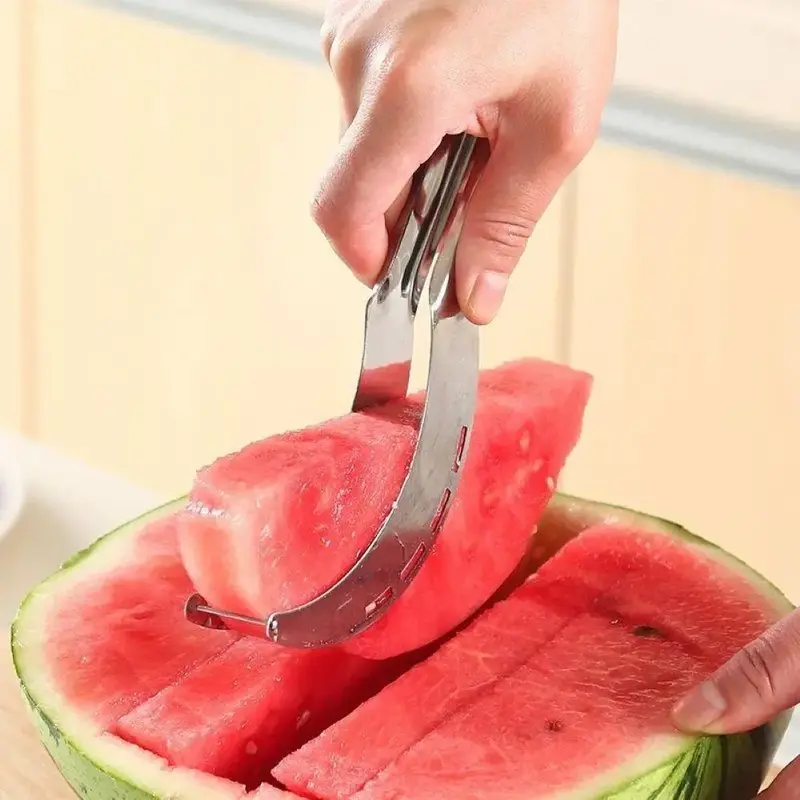 Stainless Steel Watermelon Slicer Cutter, 1 Count Practical Watermelon Slicer, Kitchen Gadgets for Home Party, Kitchen Access...