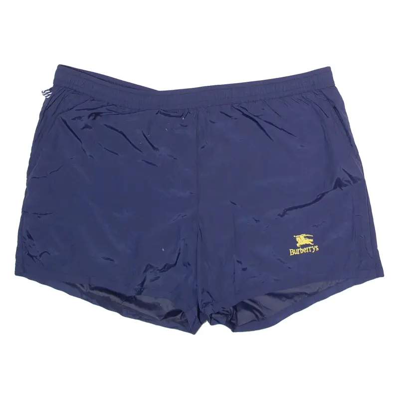 BURBERRY Mesh Lined Mens Swimming Shorts Blue 90s XL W36