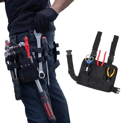 Electrician Tool Bag, 1 Count Portable Tool Storage Bag, Tool Organizer Waist Bag for Home & Outdoor Use, Suitable for Travel...