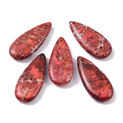Dyed Synthetic Imperial Jasper Pendants