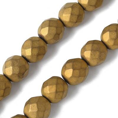 Electroplated Synthetic Non-magnetic Hematite Beads Strands