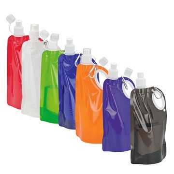 72 Custom Safari 25 oz PE Water Bottle - BPA Free & Carabiner Clip