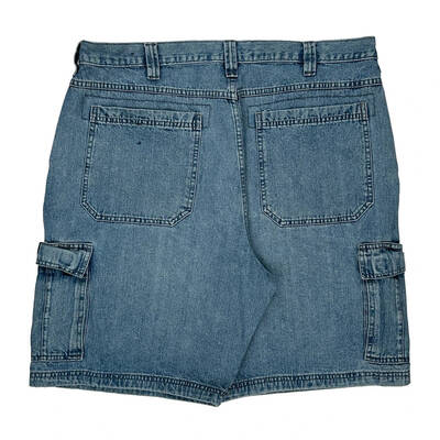 Wrangler Cargo Denim Shorts - 36W 10L Light Wash Denim