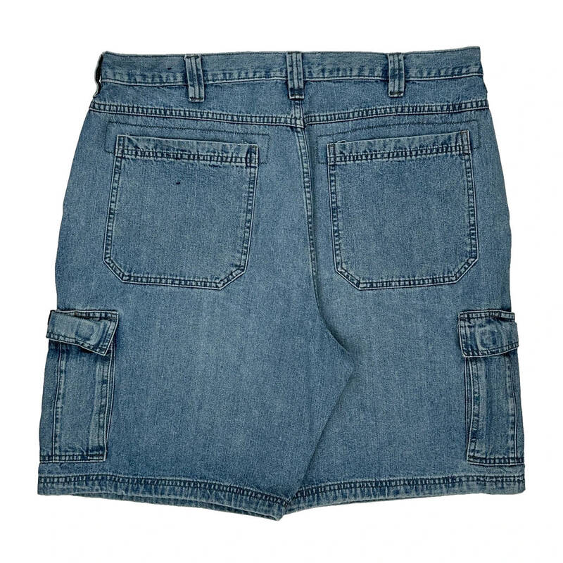 Wrangler Cargo Denim Shorts - 36W 10L Light Wash Denim