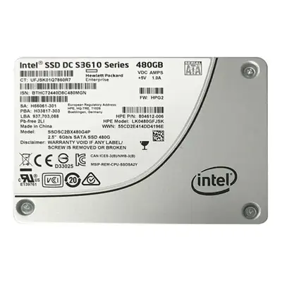 804612-006 HP 480GB Multi-Level Cell SATA 6Gb/s Mixed Use-2 2.5-Inch Solid State Drive