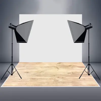 Village Burlywood Wood Photography Rubber Floor Mat - Aperturee