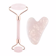 Palsar 7 Rose Quartz Jade Roller and Gua Sha Set