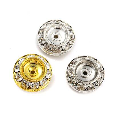 Brass Rhinestone Beads