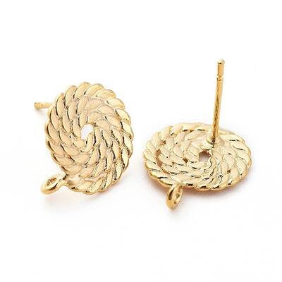 Brass Stud Earring Findings
