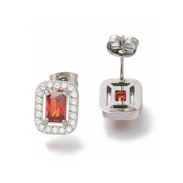 Ion Plating(IP) 304 Stainless Steel Stud Earrings