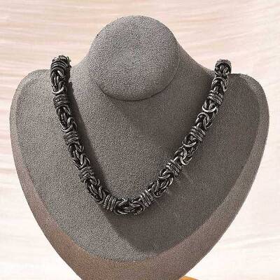 304 Stainless Steel Byzantine Chain Necklaces for Women Men