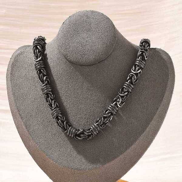 304 Stainless Steel Byzantine Chain Necklaces for Women Men
