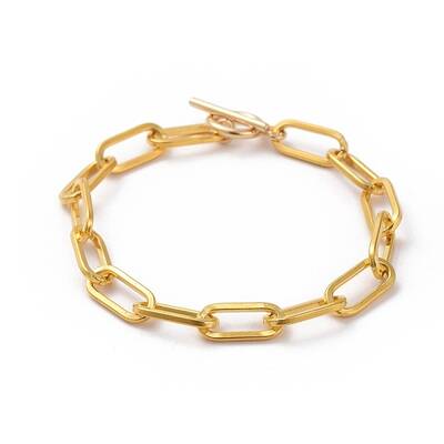 Unwelded Iron Paperclip Chain Bracelets